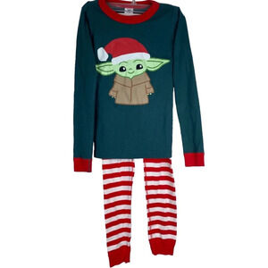 Hanna Andersson Christmas Pajama Set 10 Baby Yoda Star Wars Organic Cotton PJs